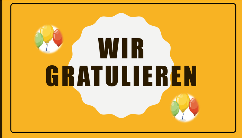 wir gratulieren